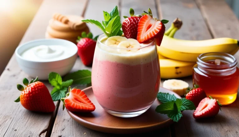 Smoothie de Banana e Morango