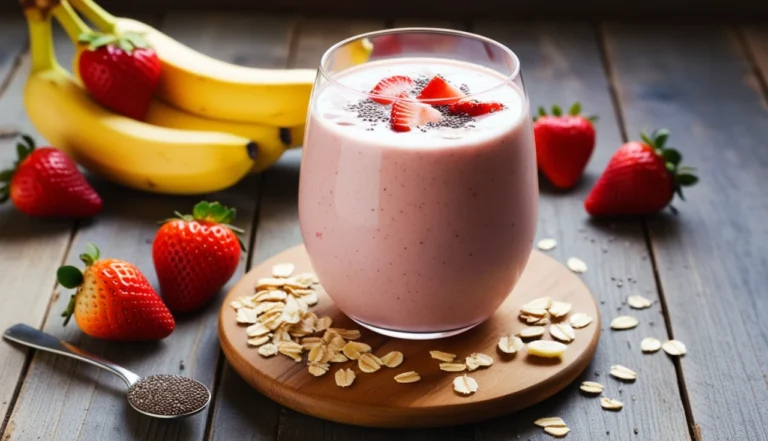 Smoothie de Banana, Morango e Aveia