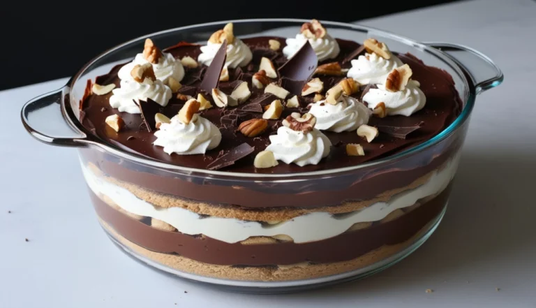 Pavê de Chocolate com Nozes e Chantilly