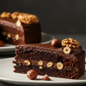 Bolo de Chocolate Sem Farinha com Nozes