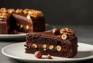 Bolo de Chocolate Sem Farinha com Nozes