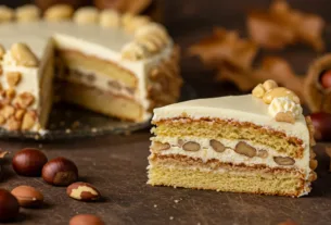 Bolo de Chocolate Branco com Castanha Pará Low-Carb