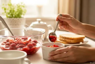 Compota de Morango com Gengibre Low-Carb