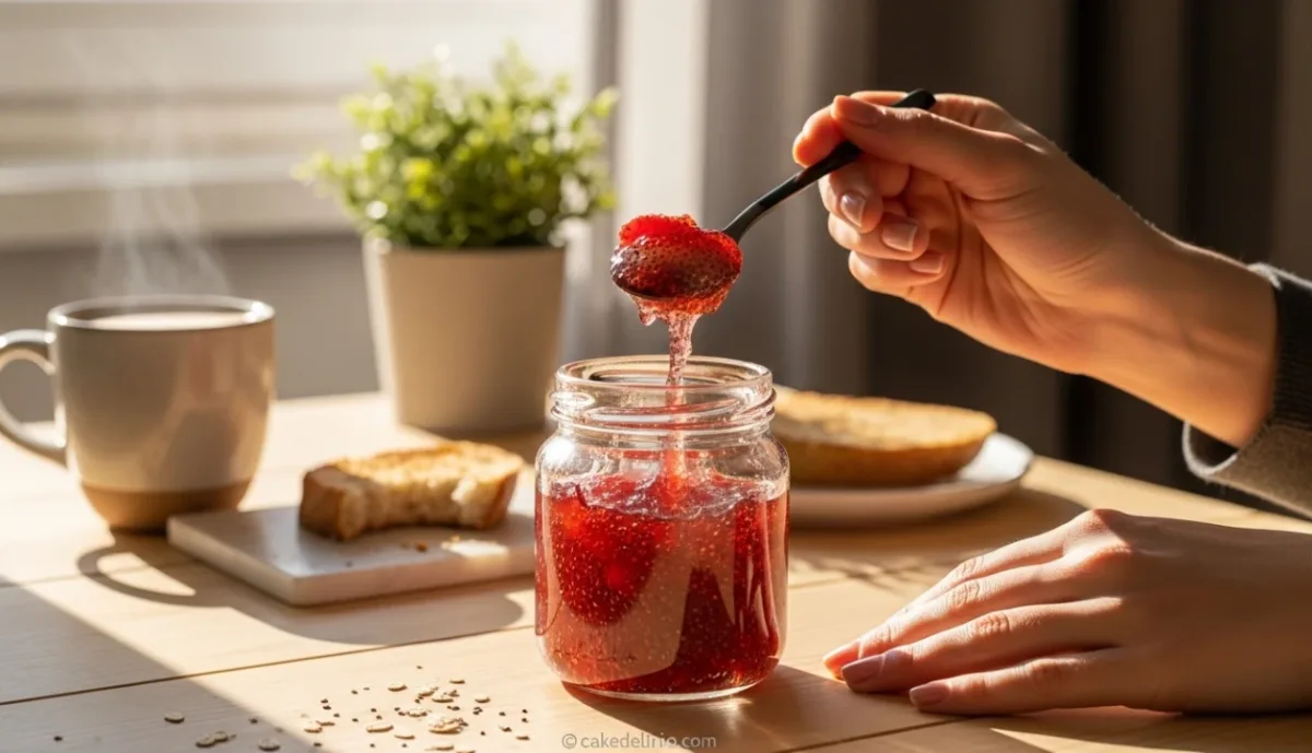 Geleia de Morango, Chia e Aveia