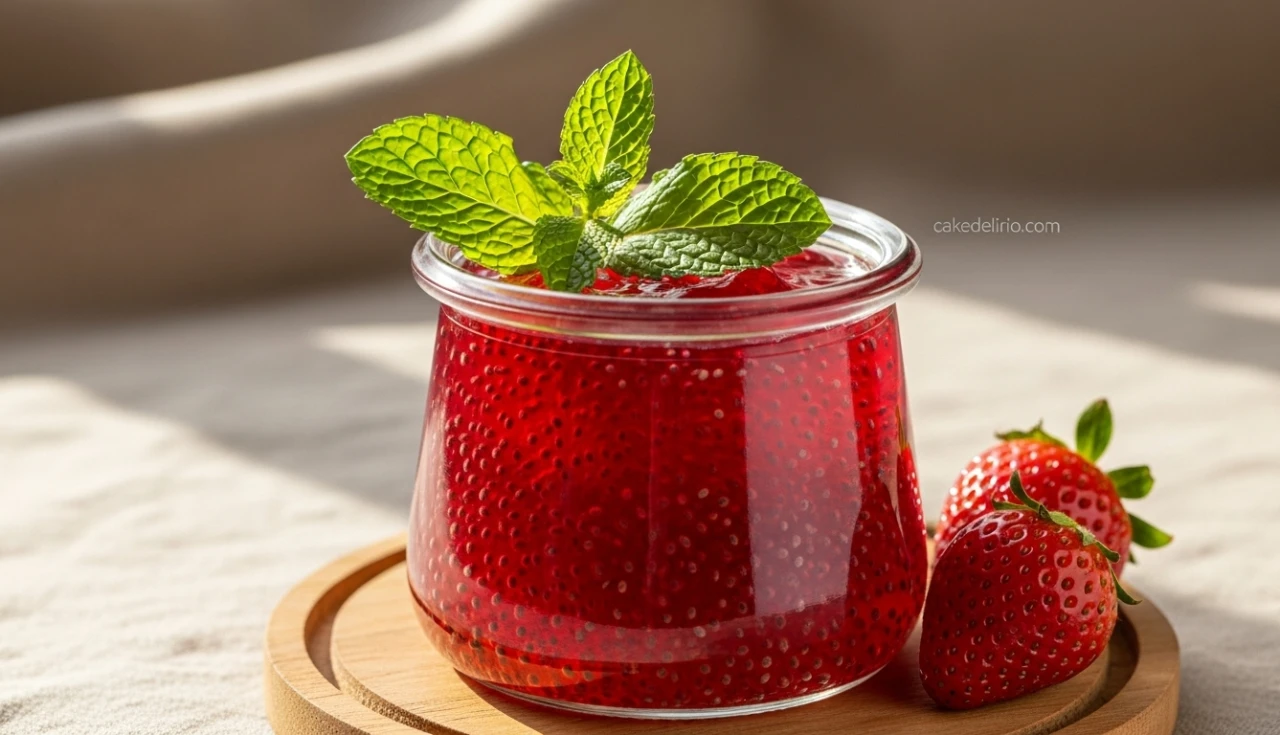 Geleia de Morango e Chia com Hortelã
