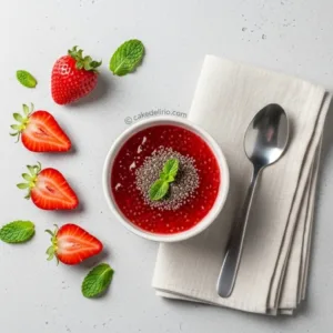 Geleia de Morango e Chia com Hortelã