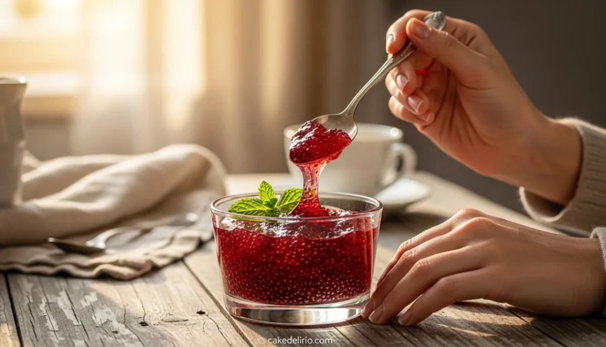 Geleia de Morango e Chia com Hortelã