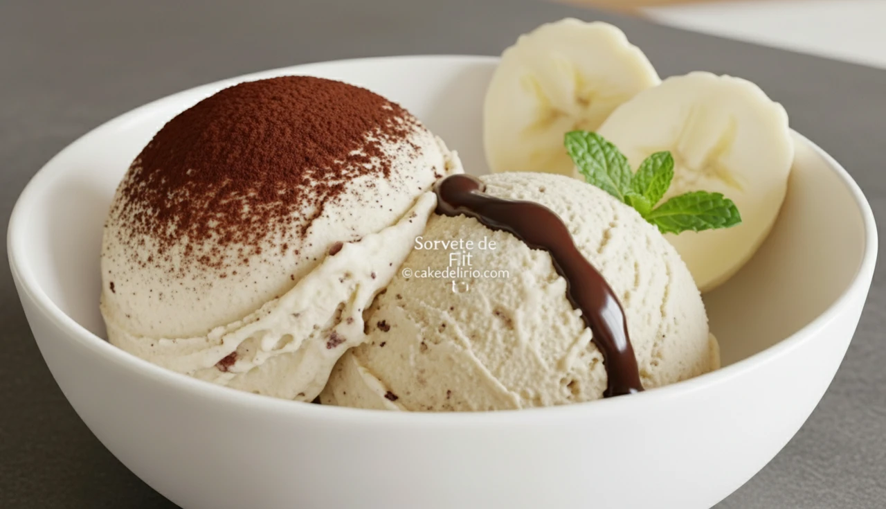 Sorvete de Banana com Cacau Fit: Delícia Gelada e Saudável!