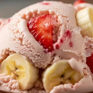 Sorvete de Banana e Morango
