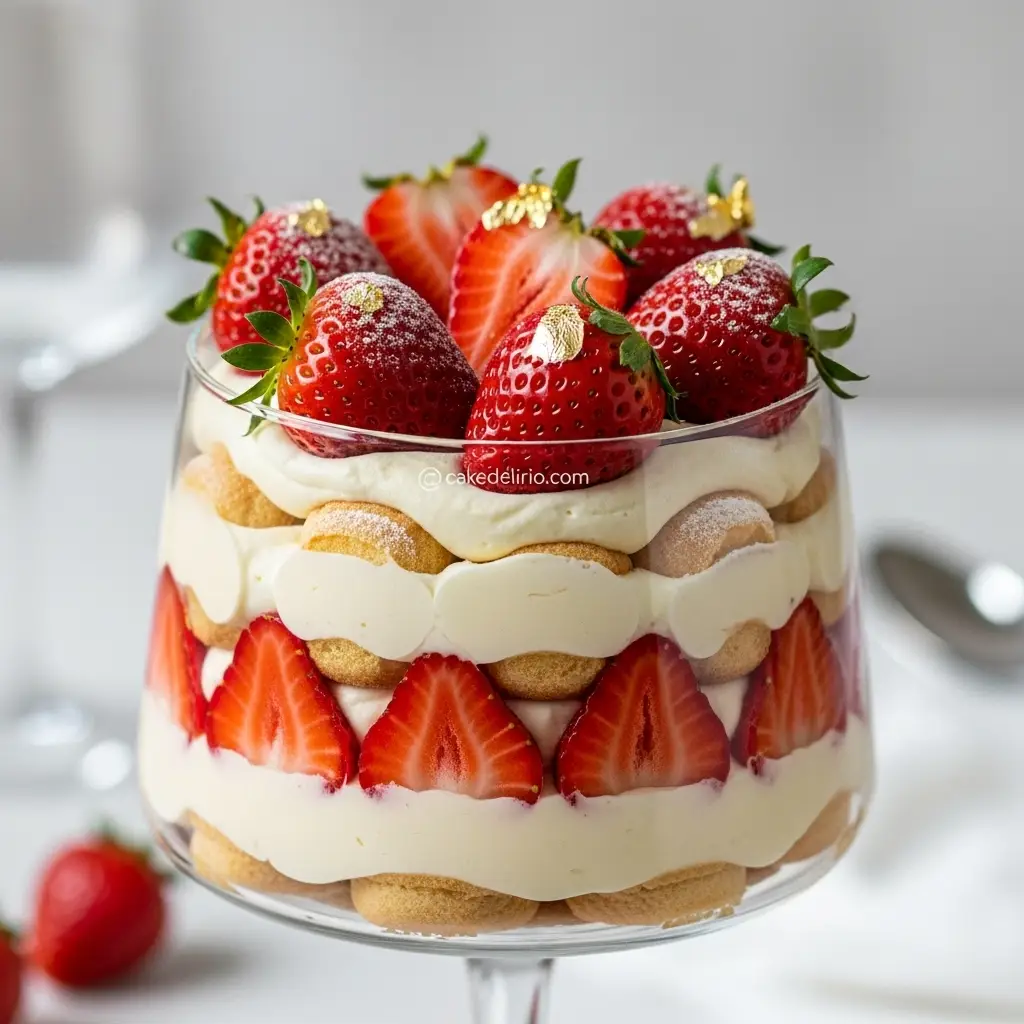 Pavê de Champagne com Morangos: Sobremesa Sofisticada e Fácil