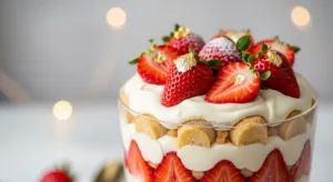 Pavê de Champagne com Morangos: Sobremesa Sofisticada e Fácil