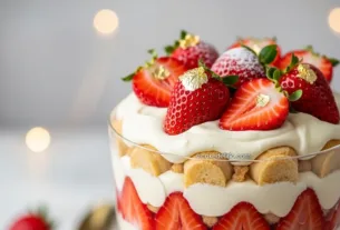 Pavê de Champagne com Morangos: Sobremesa Sofisticada e Fácil