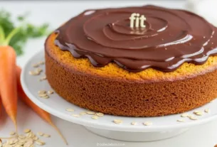 Bolo Integral de Cenoura com Cobertura de Chocolate Fit: Sabor e Saúde na Sua Mesa!