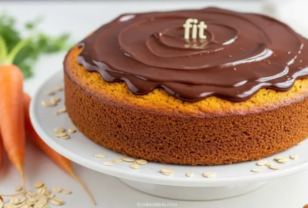 Bolo Integral de Cenoura com Cobertura de Chocolate Fit: Sabor e Saúde na Sua Mesa!