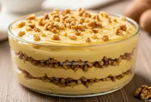 Pavê de Nozes com Creme de Baunilha