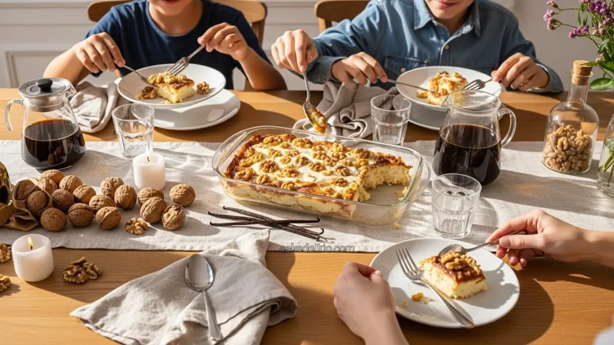 Pavê de Nozes com Creme de Baunilha