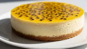 Cheesecake de Maracujá com Calda Brilhante: Sobremesa Cremosa Que Encanta