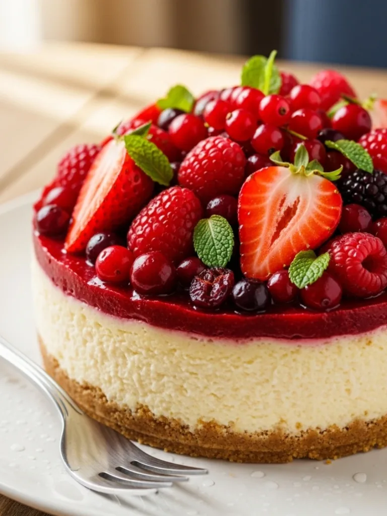 Cheesecake de Frutas Vermelhas: Sobremesa Fácil e Irresistível