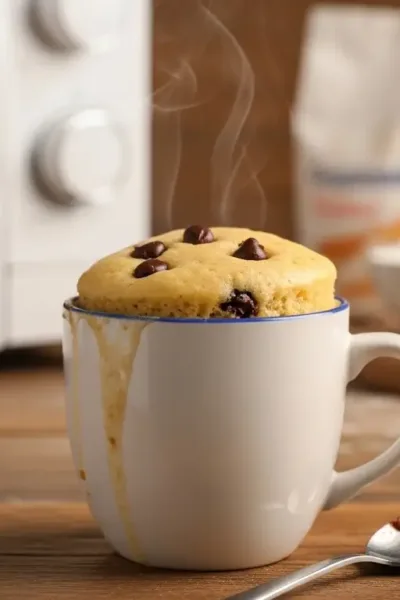 Bolo em caneca rápido no micro-ondas