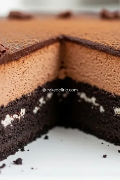 Cheesecake de chocolate com base de Oreo