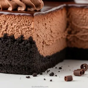 Cheesecake de chocolate com base de Oreo