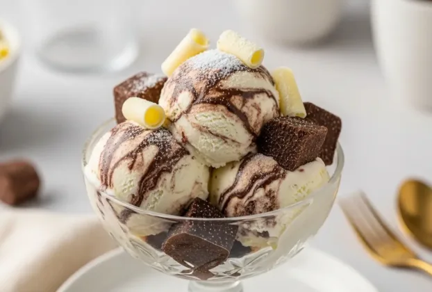 Sorvete Trufado de Leite Ninho