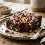 Brownie Low-Carb de Chocolate com Amêndoas (Fudge e Intenso)