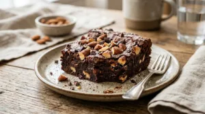 Brownie Low-Carb de Chocolate com Amêndoas (Fudge e Intenso)