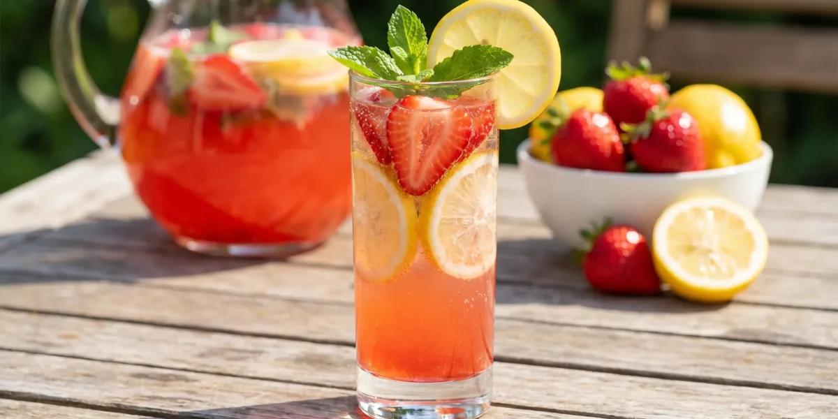 Mocktail de Morango com Limão e Hortelã Refrescante: Bebida Sem Álcool Fácil e Irresistível
