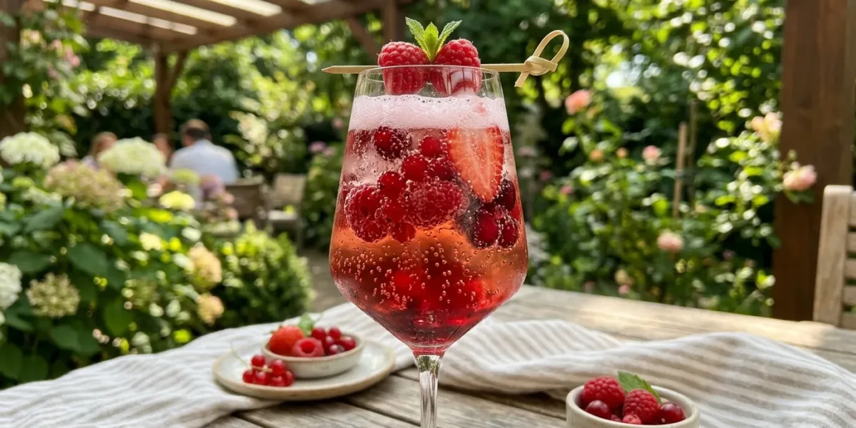 Drink Efervescente de Frutas Vermelhas: Refrescante, Elegante e Perfeito para Dias Quentes