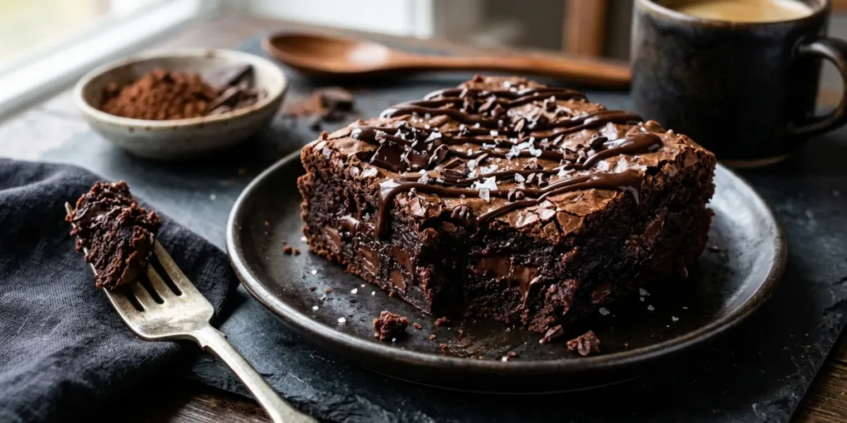 Brownie de Chocolate Intenso com Flor de Sal | Receita Gourmet com Casquinha Crocante e Centro Cremoso