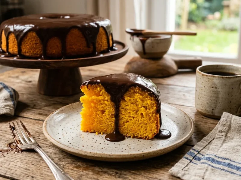 Bolo de Cenoura Simples e Fofinho: Receita Fácil com Cobertura de Chocolate