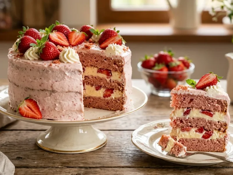 Bolo de Morango com Recheio Cremoso: Receita Fofinha e Irresistível