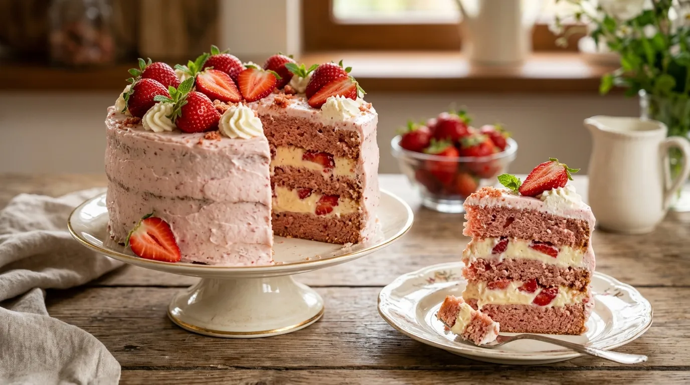 Bolo de Morango com Recheio Cremoso: Receita Fofinha e Irresistível