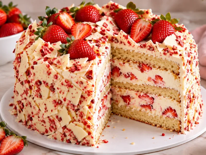 Bolo de Morango Cravejado: Receita Fofinha, Cremosa e Irresistível