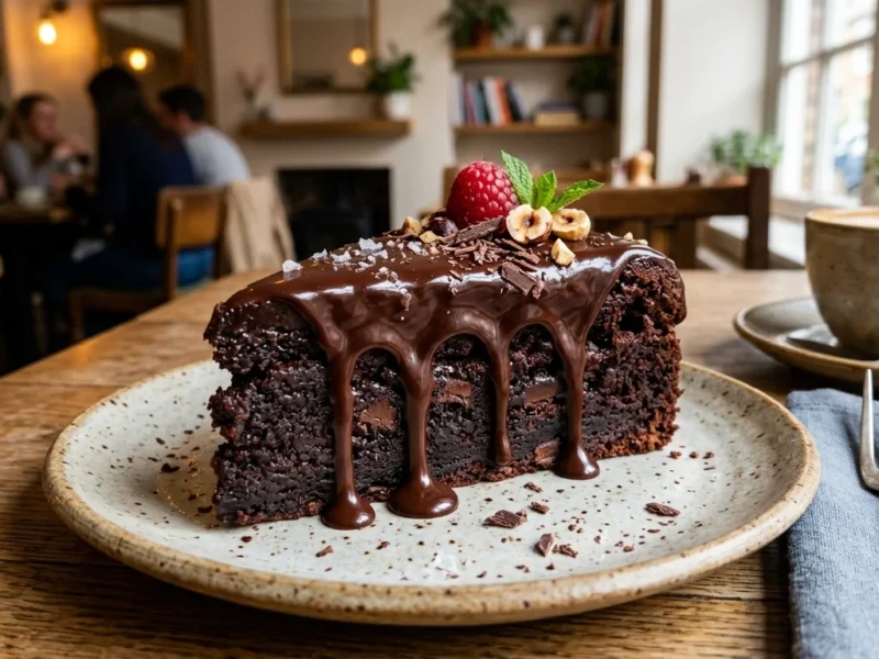 Bolo Brownie com Ganache: Receita de Chocolate Fudgy e Irresistível
